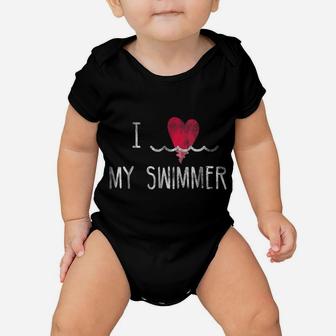 I Love My Swimmer T-Shirt Swimming Swim Mom Baby Onesie | Crazezy CA