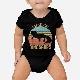 I Raise Tiny Dinosaurs Leopard Gecko Mom Dad Reptile Baby Onesie | Crazezy DE
