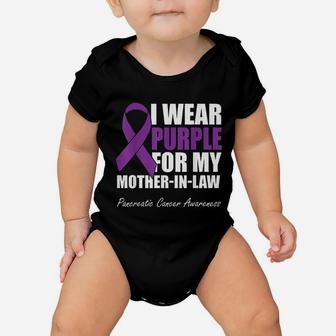 I Wear Purple For My Mother In Law Pancreatic Baby Onesie | Crazezy AU