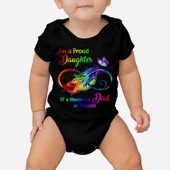 I'm A Proud Granddaughter Of A Wonderful Dad In Heaven Baby Onesie - Monsterry CA