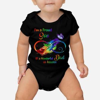 Im A Proud Son Of A Wonderful Dad In Heaven Baby Onesie - Monsterry CA