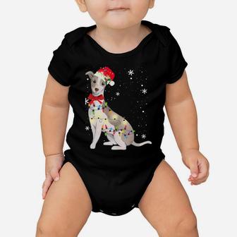 Italian Greyhound Dog Christmas Light Xmas Mom Dad Gifts Sweatshirt Baby Onesie | Crazezy UK