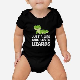 Just A Girl Who Loves Lizards Reptile Lizard Mom Baby Onesie | Crazezy CA