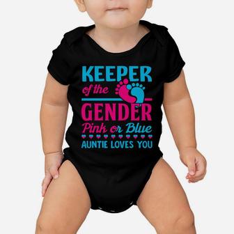 Keeper Of The Gender Auntie - Gender Reveal Party Baby Onesie | Crazezy CA