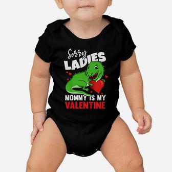 Kids Valentines Day Mommy Is My Valentine T-Rex Mom Toddler Boy Baby Onesie | Crazezy UK