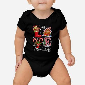 Love Mimi Life Christmas - Grandma Gift Sweatshirt Baby Onesie | Crazezy