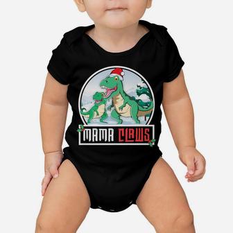 Mama Claws Mom T-Rex Dinosaur Matching Family Christmas Baby Onesie | Crazezy