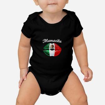 Mamacita Mexican Flag Lips Cinco De Mayo Baby Onesie | Crazezy