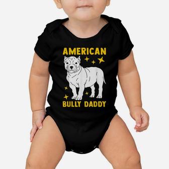 Mens American Bully Dad Puppy Dog Owner American Bully Baby Onesie | Crazezy