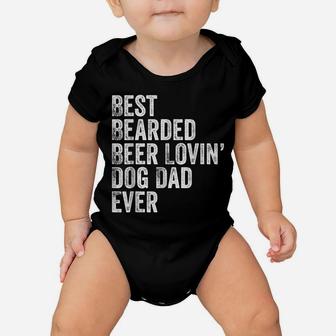 Mens Best Bearded Beer Lovin Dog Dad Baby Onesie | Crazezy CA