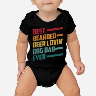 Mens Best Bearded Beer Lovin Dog Dad Shirt Pet Lover Owner Baby Onesie | Crazezy CA