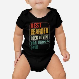 Mens Best Bearded Beer Lovin Dog Daddy Ever Pet Doggy Lover Owner Baby Onesie | Crazezy