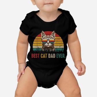 Mens Best Cat Dad Ever Tshirt - Cute Vintage Best Cat Dad Ever Baby Onesie | Crazezy DE