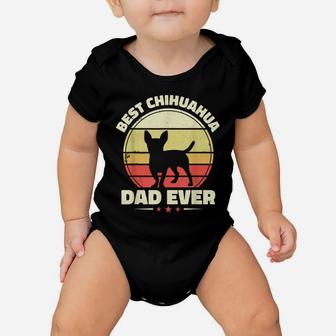 Mens Best Chihuahua Dad Ever Retro, Chihuahua Puppy Dog Lover Baby Onesie | Crazezy CA