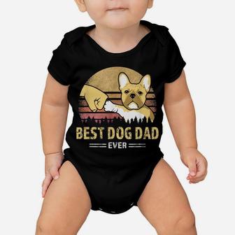 Mens Best Frenchie Dad Ever Vintage French Bulldog Puppy Lover Baby Onesie | Crazezy DE