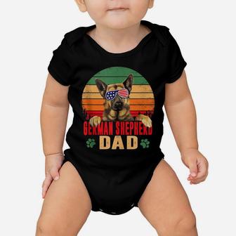 Mens Best German Shepherd Dad Father's Day Shirt Dog Lover Baby Onesie | Crazezy