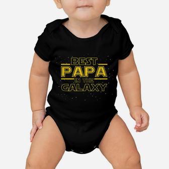 Mens Best Papa Galaxy Shirt Birthday Father's Day Gift For Papa Baby Onesie | Crazezy CA