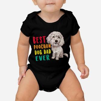 Mens Best Poochon Dog Dad Ever Fathers Day Funny Cute Baby Onesie | Crazezy