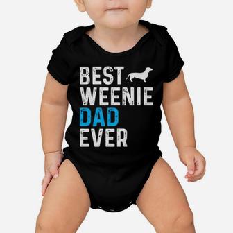 Mens Best Weenie Dad Ever Funny Dog Dad Pet Owner Vizsla Daddy Baby Onesie | Crazezy