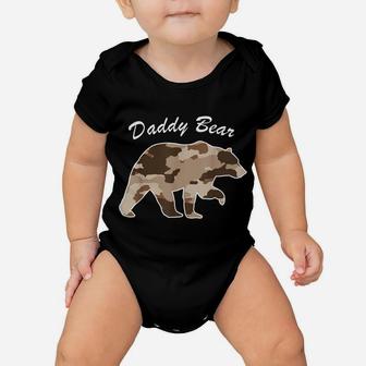 Mens Camouflage Daddy Bear Family Camo Hunting - Papa Bear Pajama Baby Onesie | Crazezy UK