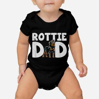 Mens Colorful Rottie Lover I Love My Rottweiler Dad Puppy Owner Baby Onesie | Crazezy