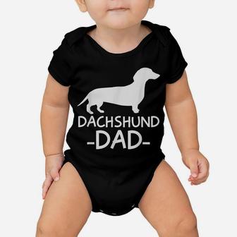 Mens Dachshund Dad Weiner Weenie Apparel Dog Lover Holder Design Baby Onesie | Crazezy AU