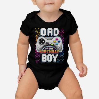 Mens Dad Of The Birthday Boy Matching Video Gamer Birthday Party Baby Onesie | Crazezy AU
