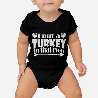 Mens Dad Pregnancy Announcement Thanksgiving Expecting Baby Funny Baby Onesie | Crazezy