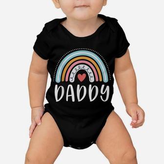 Mens Daddy Gifts For Dad Family Rainbow Graphic Baby Onesie | Crazezy CA