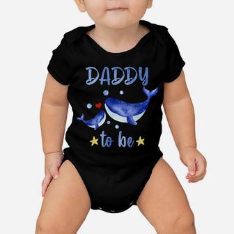 Mens Daddy To Be Whale Baby Shower Sea Animal Themed White Baby Onesie | Crazezy AU