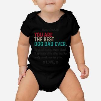 Mens Dear Daddy, You Are The Best Dog Dad Ever Father's Day Baby Onesie | Crazezy UK