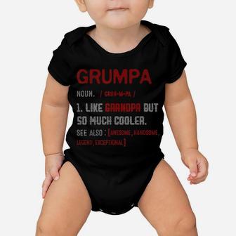 Mens Definition Grumpa Like Grandpa But Much Cooller Father's Day Baby Onesie | Crazezy DE