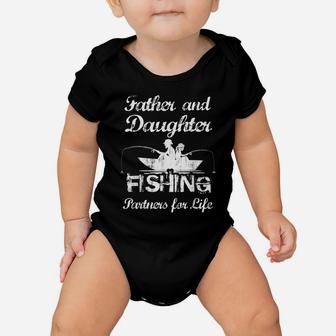 Mens Father & Daughter Fishing Partners For Life Father's Day Tee Baby Onesie | Crazezy DE