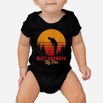 Mens Funny Fathers Day Best Grandpa By Par Golf Love Gift Baby Onesie | Crazezy