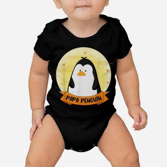 Mens Funny Men's Penguin Lovers Dad Father Daddy Papa Penguin Baby Onesie | Crazezy CA