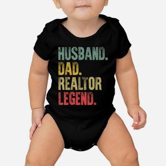 Mens Funny Vintage Shirt Husband Dad Realtor Legend Retro Baby Onesie | Crazezy UK