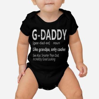 Mens G-Daddy Like Grandpa Only Cooler Tshirt Gramps Gift Baby Onesie | Crazezy DE
