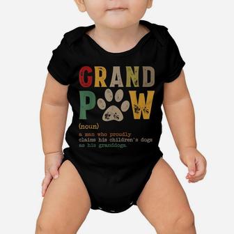 Mens Grand Paw Grandpa Dog Dad Definition Pawpa Father's Day Baby Onesie | Crazezy CA