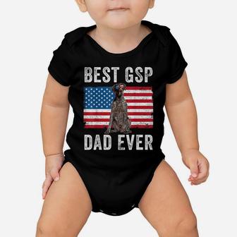 Mens Gsp Dad American Flag German Shorthaired Pointer Dog Lover Baby Onesie | Crazezy UK