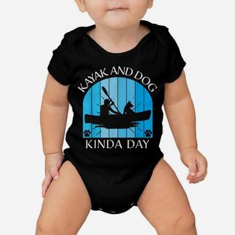 Mens Men Dad Kayak Kayaking Dog Boating Summer Clothing Graphics Baby Onesie | Crazezy