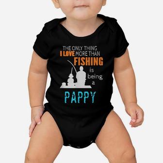 Mens More Than Love Fishing Pappy Special Grandpa Baby Onesie | Crazezy
