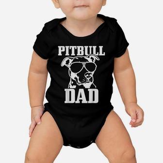 Mens Pitbull Dad Funny Dog Pitbull Sunglasses Fathers Day Pitbull Baby Onesie | Crazezy UK