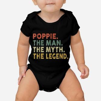 Mens Poppie The Man The Myth The Legend Tshirt Father's Day Baby Onesie | Crazezy