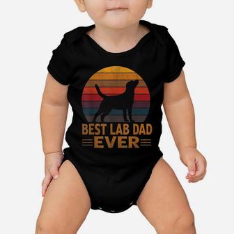 Mens Retro Labrador Dog Dad Shirt Golden Black Lab Father's Day Baby Onesie | Crazezy