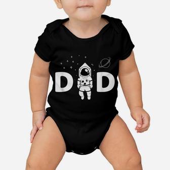 Mens Space Dad Astronaut Daddy Outer Space Birthday Party Baby Onesie | Crazezy