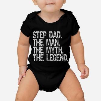 Mens Step Dad The Man The Myth The Legend Shirt Fathers Day Gift Baby Onesie | Crazezy AU