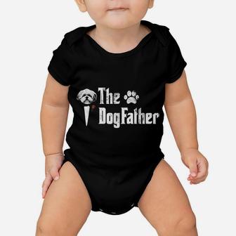 Mens Thes Dogfatherss Shih Tzu Dog Dad Tshirt Father's Day Baby Onesie | Crazezy