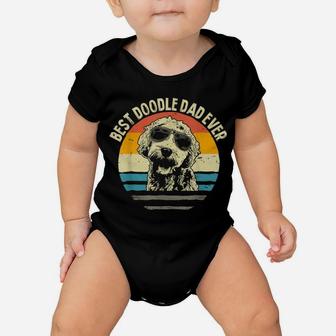 Mens Vintage Best Doodle Dad Ever Daddy Goldendoodle Father's Day Baby Onesie | Crazezy AU