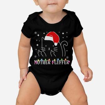 Meowy Catmas Mother Fluffer Funny Cat Christmas Gift Baby Onesie | Crazezy