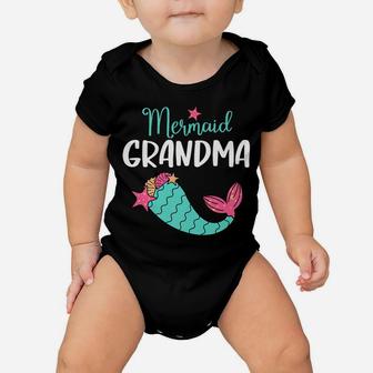 Mermaid Grandma Funny Granny Birthday Girl Gift For Women Baby Onesie | Crazezy